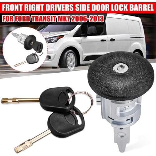 Car Front Left & Right Door Lock Barrels with 2 Keys for FORD TRANSIT MK7 2006 2007 2008 2009 2010 2011 2012 2013 4060638