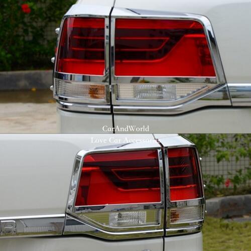 For 2016 2017-2020 Toyota Land Cruiser 200 V8 Rear Light Cover Trim Tail lights Lamp ABS Chrome Stickers Car-Styling Accessories