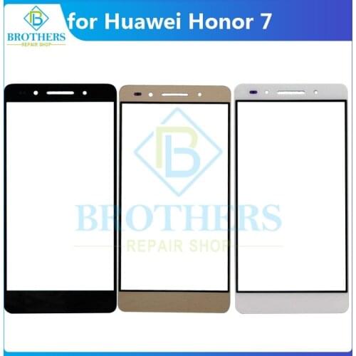 For Huawei Honor 7 Front Touch Glass Lens for Honor7 Touch Screen Glass Front LCD Glass Lens Touch Panel Phone Replacement Top