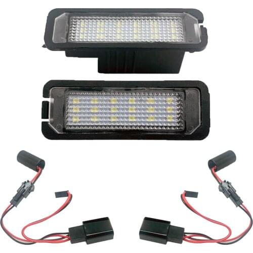 For Volkswagen Passat Golf Polo Superb Seat Leon Altea Beetle License Plate Lights Car LED number License Plate Lights