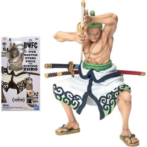 Bandai One Piece Figure BWFC 10thsuper Master Stars Piece Roronoa Zoro Genuine Anime Figure Action Toy Figure Toys for Children