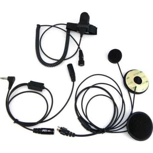 Motorcycle Helmet Headset 1Pin 2.5mm Finger Dual PTT Mic Speaker Earpiece for Motorola T6200 T6210 T6220 T6250 T6300 T6400 Radio