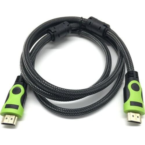 HDMI to HDMI Cable 3D 2.0K Male-Male High Premium Gold-plated HDMI Adapter for Tablet HDTV Camera PC color green