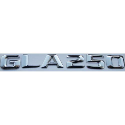 Chrome 3D ABS Plastic Car Trunk Rear Letters Badge Emblem Decal Sticker for Mercedes Benz GLA Class GLA250