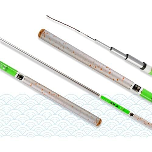 Carbon carp pole 2.7m-7.2m Taiwan fishing rod black pit 28-37tune hand pole ultra light super hard ultra fine Fishing gear