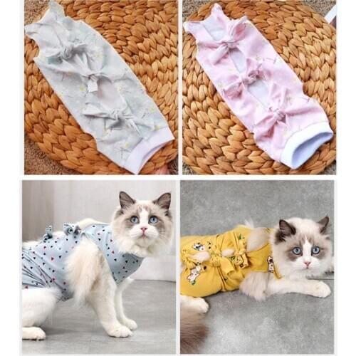 Pet Cat Clothes Weaning Costume Post-operative For Cat Dog Breathable Physiological Clothes Medication Anti-lick Pet Clothing