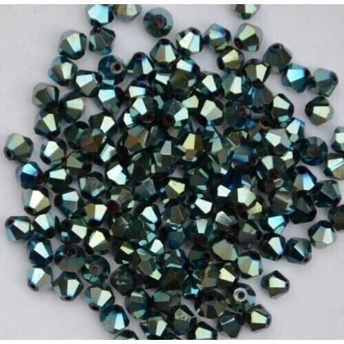 Metal Green 6mm 288pcs/Lot Chinese Top Quality Crystal Bicone Beads Free Shipping
