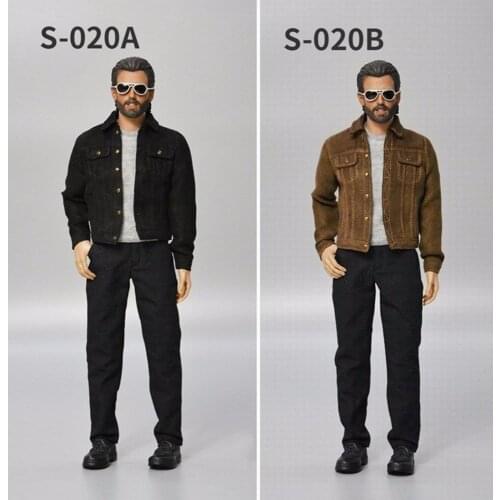 SGTOYS S-021 1/6 Male Casual Jacket T-shirt Pants Shoe Set Soldier Clothes Model Fit 12'' Action Figure Body Model