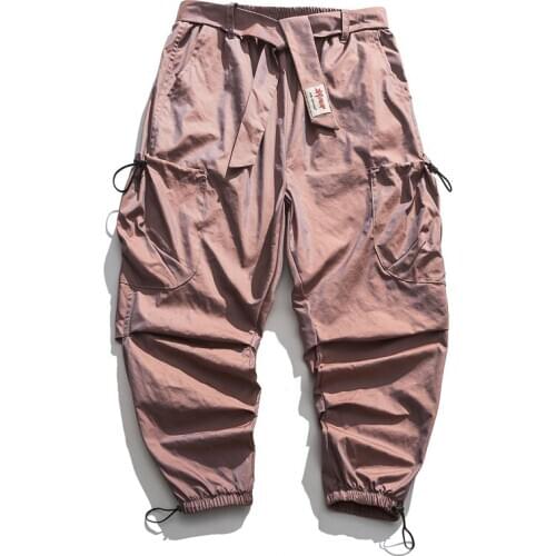2020 Mens Harem Pants Hip Hop Streetwear Sweatpants Male Multi Pocket Cargo Trousers Joggers M-5XL