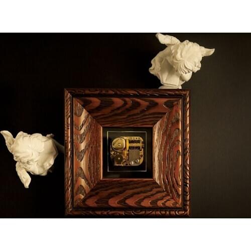 Vintage Frame Style Music Box Wooden Movement Home Decoration Wedding Valentines Day Birthday Gifts For Girlfriend