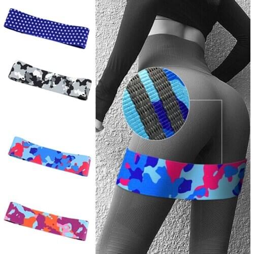 Printed Pattern Hip Resistance Bands Booty Leg Exercise Elastic Bands For Fitness Gym Yoga Stretching Training Workout Equipment