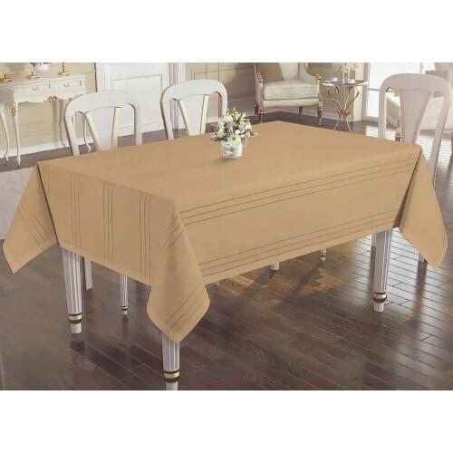 Antik Keten Leke Tutmaz Masa Örtüsü (160x220)