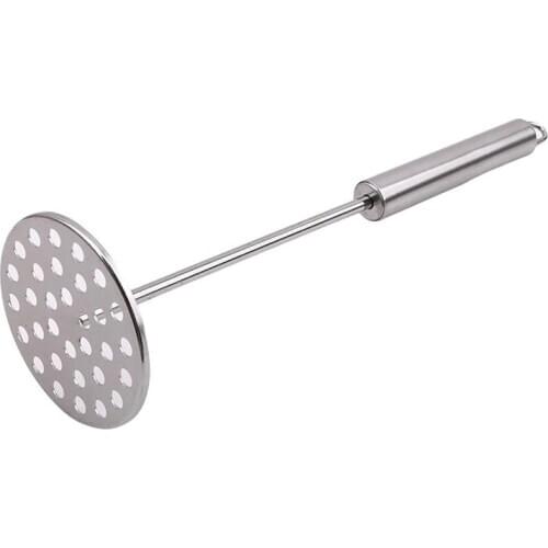 New Stainless Steel Potato Press Mud Potato Masher Pressed Tools Sturdy Solid Color Potato Masher Potato Press Tools