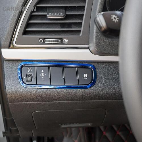 Central control switch decorative frame Headlight switch sequins cover trim For Hyundai Elantra Avante 2016 2017 2018 C1245