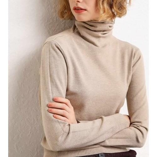 Pullover Autumn And Winter 2021 New Smil Casual Long Sleeve Top Thicken Slim Wool Soft Knitted Turtleneck Sweater