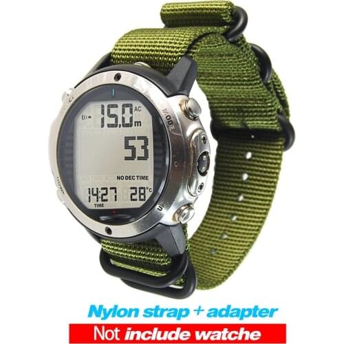For Suunto D6 D6I Dive Computer Watch Nylon Strap Watchbands+ABS Adapters+Screwbars