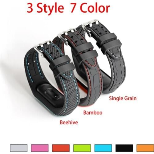 Sport Silicone Strap For Xiaomi Mi Band 3 4 5 Sport Band Watch Silicone Wrist Strap For Xiaomi Mi Band 3 4 5 Bracelet