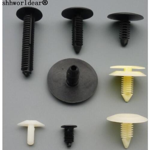 Shhworldsea 100pcs Auto Fastener Car Bumper Clips Retainer Car Fastener Rivet Door Panel Fender Liner For All Car