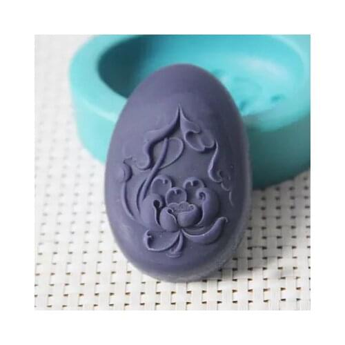 Silicon Soap Mold Soap Mould Essential Oil Soap Mold Rubber PRZY Beautiful Flower 3d DIY Craft Handmade Oval Silicone