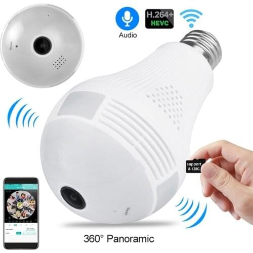 360 Degree Wifi LED Light Smart Camera HD Video Wireless 960P IP Camera Home LED Bulbs Security Surveillance Camera dvr recorder