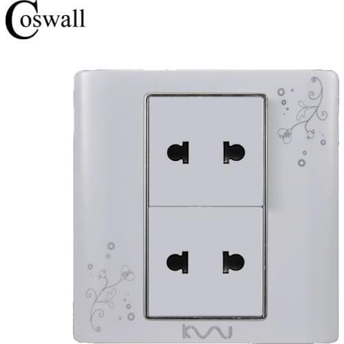 Coswall Universal Plug Luxury Wall Electrical Socket Multi-function 4 hole Power Outlet AC 110~250V
