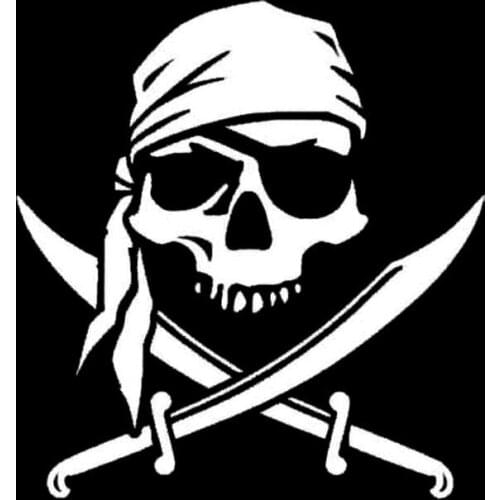 Hot Creative 3D Skull Pirate Car Sticker Windshield Bumper Motorcycle Helmet Decal KK Vinyl Cover Scratches Auto Decoration