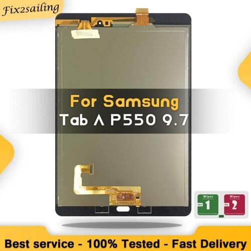 LCD For Samsung Galaxy Tab A 9.7 SM-P550 SM-P555 P550 P555 Touch Screen Digitizer Glass LcdDisplay Assembly Replacement