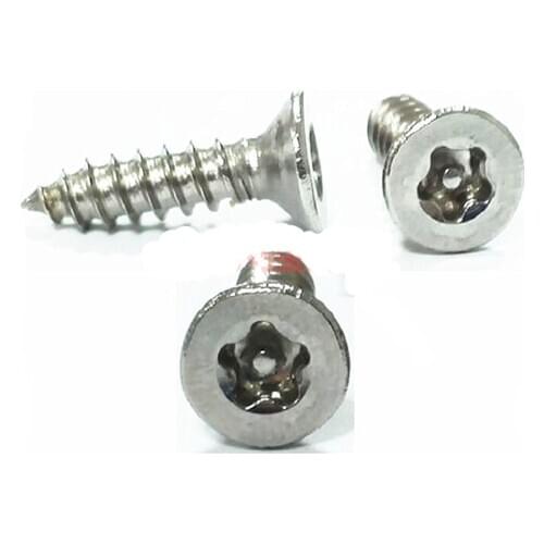 10pcs M2.9-M4.8 countersunk head screws pentalobe with column bolts round pentagonal plum screw anti-theft self-tapping bolt