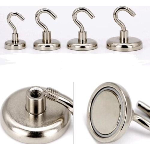 100Pcs Magnetic Hooks Hanging Storage Holder Refrigerator Magnetic Stick Fridge Magnet Multi-function Hooks Kitchen Tool