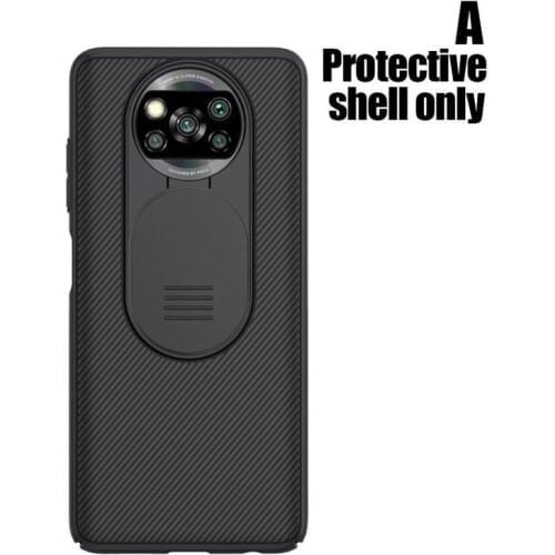 For Xiaomi Poco X3 NFC Case Camera Protection Case Slide Protect Cover Cam Shield Back Cover X3 NFC Global Version Cases