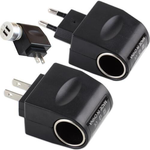 CITALL AC 110V-220V Wall Power to DC 12V Car Charger Cigarette Lighter Converter Adapter for Ford VW Audi A6 Kia Toyota Hyundai