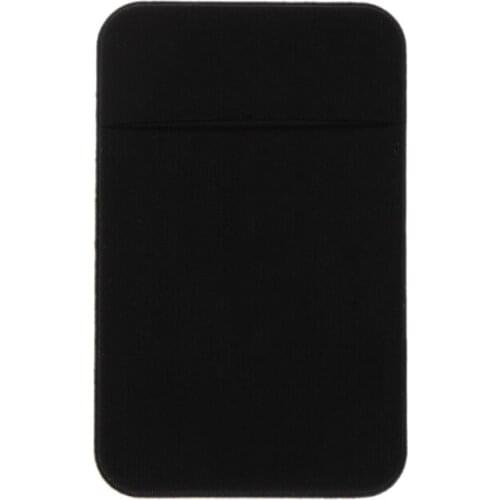 Mobile Phone Credit Card Wallet Holder Pocket Stick-On Adhesive Elastic Tool