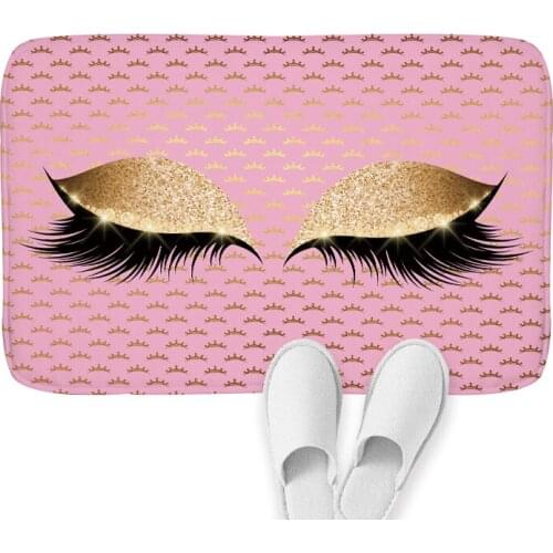 Eyelash Makeup Door Mat Bathroom Non-Slip Mat Floor Mats Mat In The Hallway Honeycomb Decoracion Hogar Moderno Kitchen Carpet