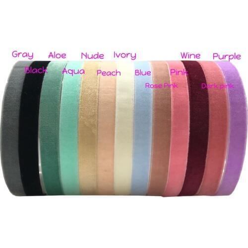 5Yards 10mm Elastic Velvet Strap stretch Tape DIY Hair ties Handmade decoration crafts Sewing Accessories