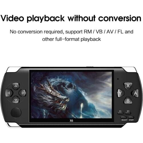 Video Game Console Player X6 Gamapad Handheld Retro 4.3 inch Screen Mp4 Player Game Player Support Camera,Video,E-book