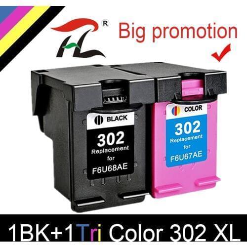 HTL 302XL remanufactured Cartridge Replacement for HP 302 HP302 XL Ink Cartridge for Deskjet 1110 1111 1112 2130 2131 printer