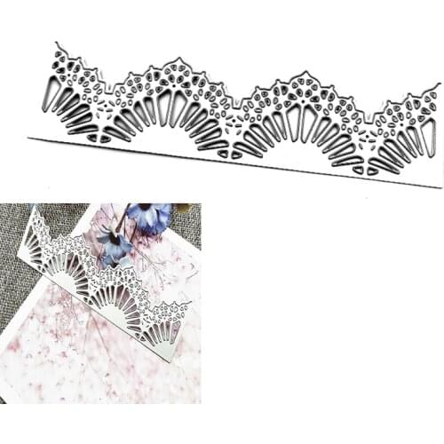 Fan Frame Metal Cutting Dies Stencil Scrapbooking DIY Album Stamp Paper Card Embossing Decoration
