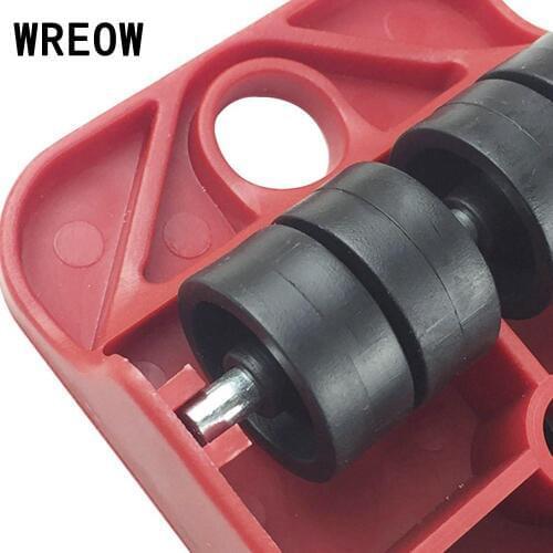 5pcs Furniture Mover Tool Set Hand Tool Furniture Transport Lifter Heavy Stuffs Moving Tools 4 Wheeled Mover Roller+1 Wheel B Y7
