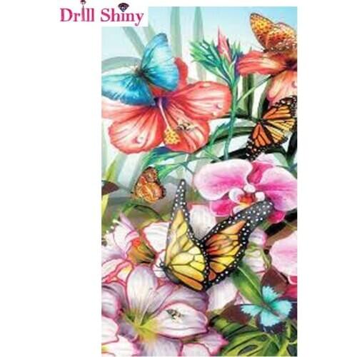 New year diy 5d diamonds painting cross stitch butterfly Square embroidered pattern Diamond embroidery rhinestone Mosaic