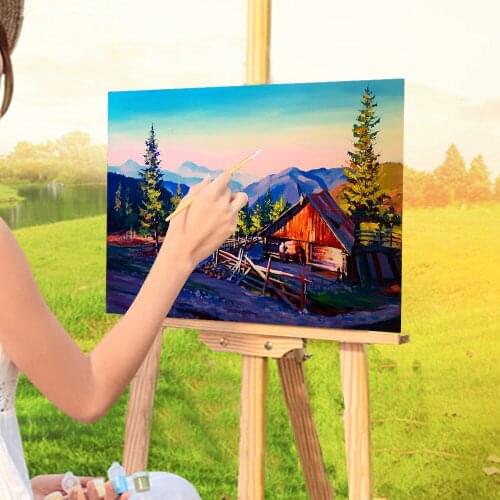 Landscape Autumn Morning Painting By Numbers Set Oil Paints 40*50 Oil Painting Home Decor For Kids Handiwork Wholesale Art