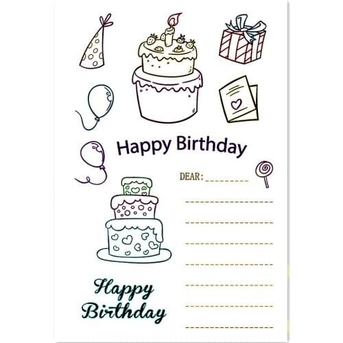 11x16CM Happy birthday transparent seal clear stamps silicone seal roller stamps DIY scrapbook album / card production Easter