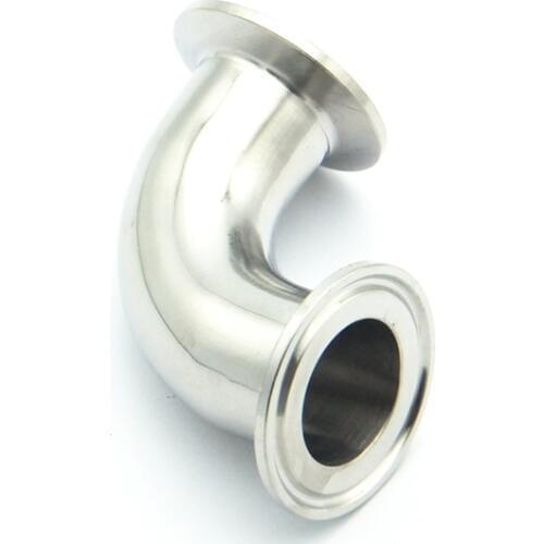 1-1/2" 38mm OD 304 Stainless Steel Sanitary Ferrule 90 Degree Elbow Pipe Fitting For Home Brew Homebrew Fit 1.5" Tri Clamp