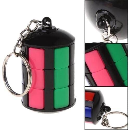 Smart Tower Blocks Pendants Puzzle Educational Toy Magic Cube Keychain XX9E