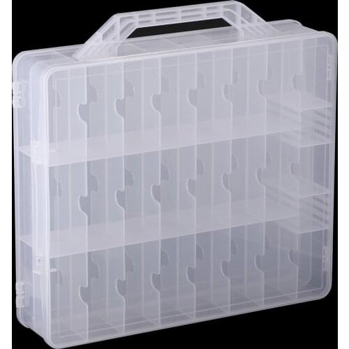 48 Compartments Universal Nail Polish Case Holder Organize Storage Clear Display Rack Compartments Nail Polish Storage Box