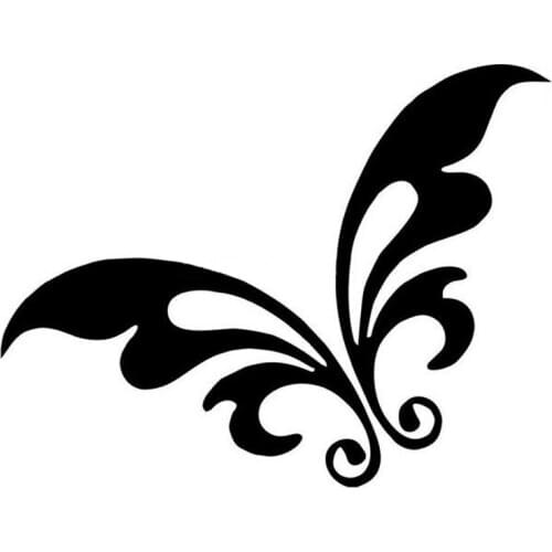 16*12.5CM BUTTERFLY Cartoon Car Stickers Decals Motorcycle Car Styling Personality Black/Silver C2-0161