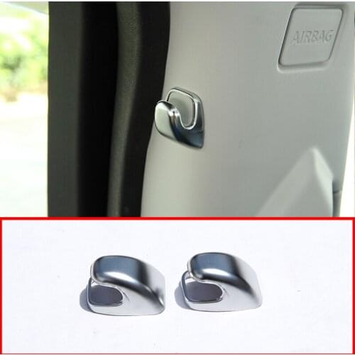 2pcs ABS Chromium B Pillar Hook Cover Trim For Land Rover Discovery Sport L550 2020 Car-Styling Interior Accessories