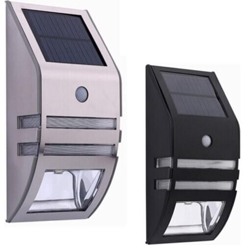 2 LED Solar Body Sensor Light Outdoor Sensor Wall Light Garden Door Wall Light