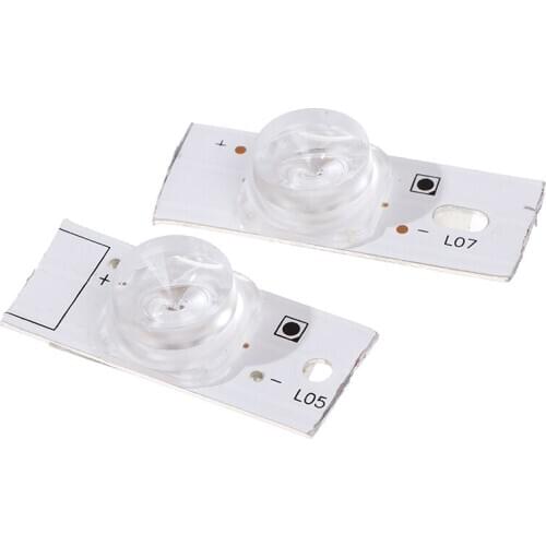 20PCS 3V SMD Concave lens Lamp Beads with Optical Lens Fliter for LED TV Repair New