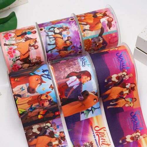 3 inch 75mm 38mm 25mm Characters Printed Grosgrain Ribbon 54843