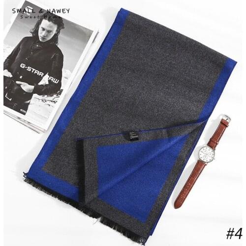 30*180CM new mens scarf simulation silk brushed scarf warm simple and generous solid color border scarf wholesale